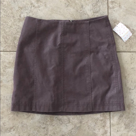 Free People Vegan Suede Skirt NWT - Picture 4 of 5